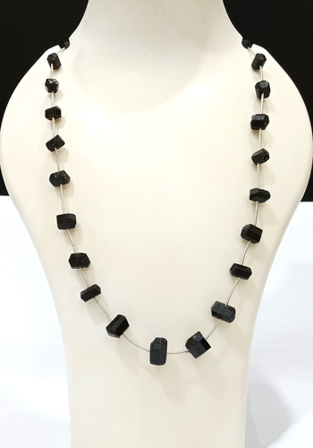 VETEMENTS Collana di perle di tormalina nera naturale gioielli fatti a mano gioielli unisex