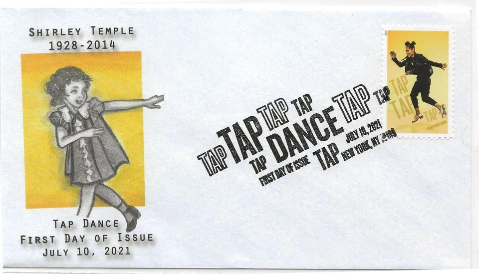 2021 Tap Dance Shirley Temple, #5 of 5, First Day of Issue. - Image 1 of 2