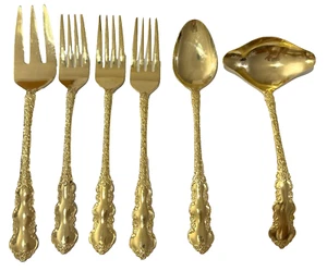 Goldtone Flatware, Stainless, Japan, Individual Pieces, Unidentified Pattern/Mak - Picture 1 of 3