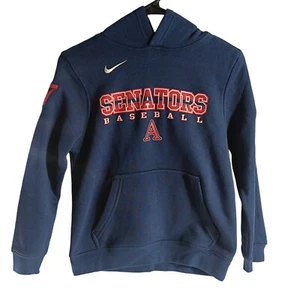 NIKE Baseball Washington Senators MLB Pullover Athletic Hoodie Youth Size M Blue - Picture 1 of 7