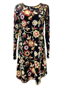 Uncle Frank Womens Dress Size Small Black Embroidered Casual Work Tunic Boho - Picture 1 of 11