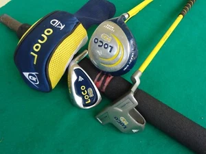 Junior Dunlop Loco Kid Golf Club Set Fairway Wood 7 Iron Putter Height 33"-39" - Picture 1 of 6