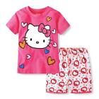 HelloKitty Pajamas Pyjamas Pjs Set Kids Girls Short Sleeve Sleepwear Nightwear