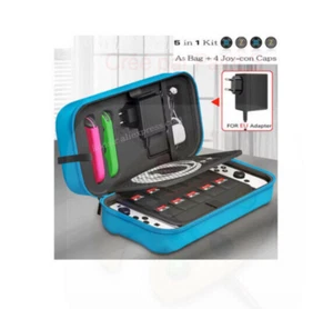 Housse Coque Rigide de Transport pour Nintendo Switch OLED - Bleu - Photo 1/1