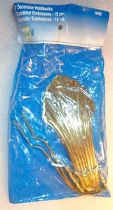 NEU NEWELL DEKORATEUR HALTERLOSE RÜCKHALTER FÜR VORHÄNGE VORHÄNGE 14762 GOLDFARBEN FÄCHER RAFFBÄNDER - Bild 1 von 4