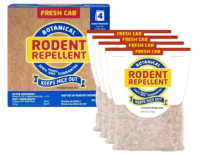 Fresh Cab Rodent Repellent ,Indoor Botanical Pest Control, 4Pk, Safe for Kids - Picture 1 of 6
