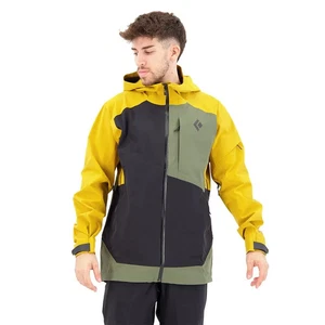 Black Diamond Recon Stretch Ski Shell Jacke Parka Amber Yellow BLK Herren M NEU - Bild 1 von 6