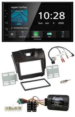 Kenwood Bluetooth Lenkrad DAB USB 2DIN Autoradio für Isuzu D-Max ab 12 dunkelgra - Bild 1 von 4