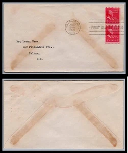 US FDC # 850 2c John Adams , coil none 1939, 9Q378 - Picture 1 of 1