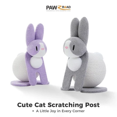 PAWZ Road Cute Cat Scratching Posts Bunny Cat Scratcher with Cotton Scratch Ball - Image 1 of 4