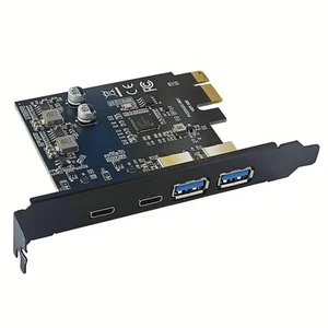 4 Ports 5 Gbps PCIE-Karten-Hub USB 3.0 PCI-E-Karte 2xUSB A-Port+2xTyp-C-Por3862 - Bild 1 von 8