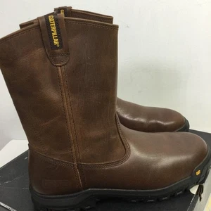 Caterpillar Arbeitsstiefel Herren 11,5 M Sommer Braun Zugstange Zum Überziehen Stahlkappe P91155  - Bild 1 von 10