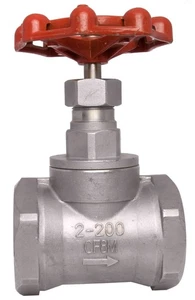 Valvola a globo in acciaio inox 2" (316) - 200WOG, FxF NPT - Foto 1 di 4