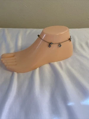 Brighton Anklet 带心形饰品镀银 10 英寸带可扩展额外 1 英寸 — 第 1/4 张图片