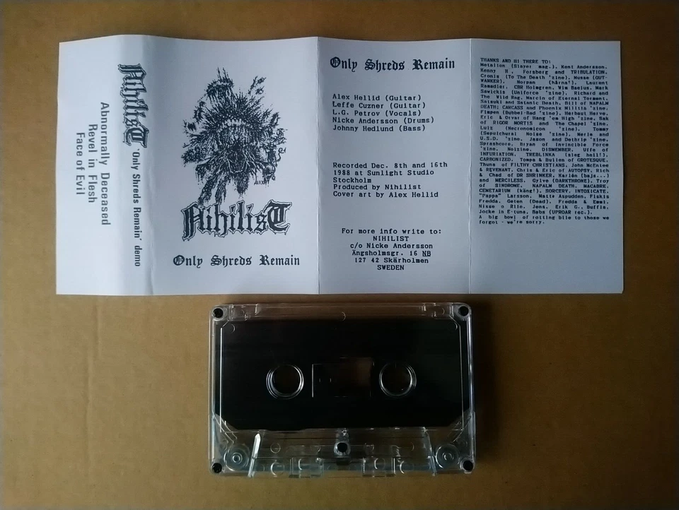 NIHILIST Only Shreds Remain Tape, Entombed Dismember Carnage Grave Repulsion - Image 1 of 1
