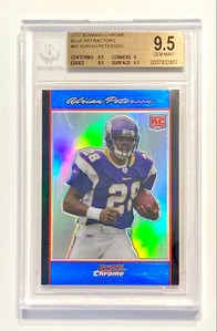 2007 Bowman Chrome ADRIAN PETERSON #127/150 Blue Refractor Rookie RC BGS 9.5! 💎