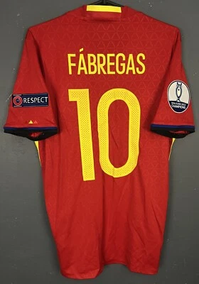 FABREGAS #10 MEN SPAIN 2015/2016 ESPANA HOME SOCCER FOOTBALL SHIRT JERSEY SIZE S - Image 1 of 4