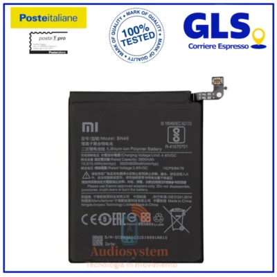 BATTERIA PILA ORIGINALE XIAOMI per REDMI NOTE 8 /NOTE 8T BN46 M1908C3XG 4000MAH