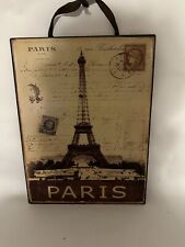 PARIS EIFFEL TOWER  RUSTIC STYLE METAL SIGN WALL DECOR 13.5" X 10.5" SIGNS