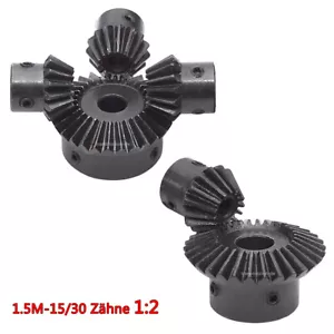 1.5 Module Cone Wheel 15/30 Teeth Cone Gear Translation 1:2 Hole 5/6/8-15mm - Picture 1 of 9