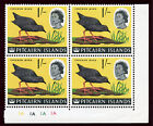 Pitcairn Islands 1964 Qeii 1S Multicolour Plate Block Of Four Superb Mnh. Sg 44.