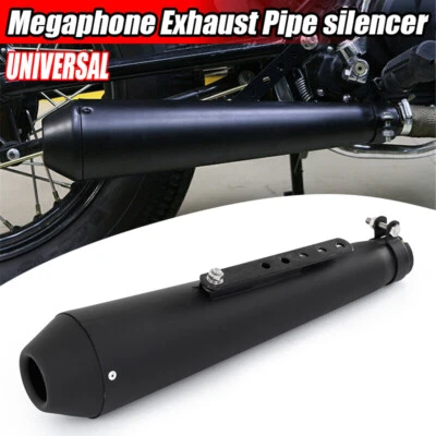 Tubos de escape de megáfono cono inverso café aptos para Harley Honda CB350 CB360 Foto 1 de 4