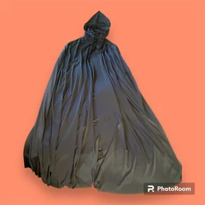 Amscan Polyester Black Floor Length Cape With Hood Costume Cosplay - Picture 1 of 6