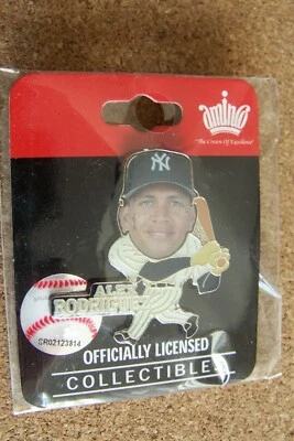 NY New York Yankees Alex Rodriguez photo head lapel pin - Image 1 of 4