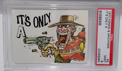 1970 FIENDS MACHINES CARD #2 PSA 9 IT'S ONLY A CLINT EASTWOOD THE GOOD BAD UGLY - Image 1 of 2