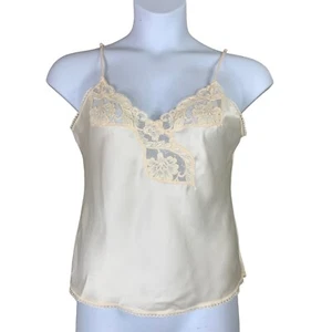 Vintage Lace Cami Top Ivory Adjustable Spaghetti Straps Wacoal 38 USA Made - Picture 1 of 5