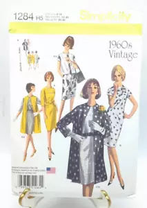 Simplicity K1284 Sewing Patterns for 1960's Vintage Dresses Sz 6-14 UNCUT FF - Picture 1 of 4