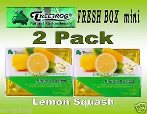 2 Pack Treefrog Fresh Box Mini LEMON SQUASH Scent Car Air Freshener-JDM Product - Picture 1 of 3