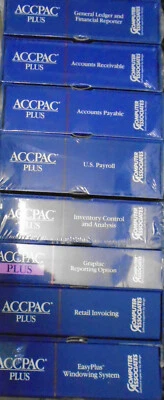 ACCPAC Plus by Computer Associates - GL, AR, AP,  Payroll, Graphics...  1988 NEW - Image 1 of 4