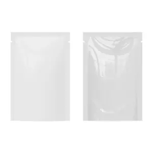 100/500 Weiß & Klar Fenster Flach Mylar Folie Offen Füllung Muster Beutel Riss Kerbe - Bild 1 von 8