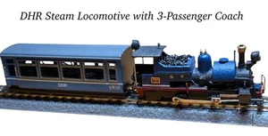 Locomotora de vapor Nn3/Nm DHR Clase B 0-4-0ST y kit de autocar para 3 pasajeros calibre 6,5 mm - Imagen 1 de 23