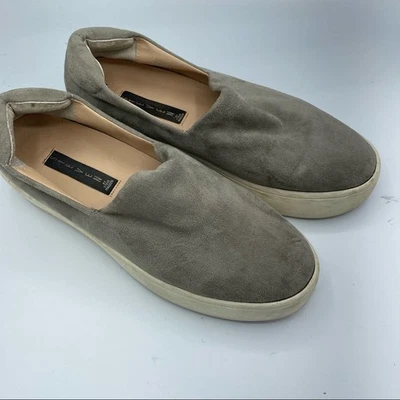 Steven By Steve Madden 灰色人造麂皮绒厚底懒人运动鞋 9.5 休闲平底 — 第 1/4 张图片