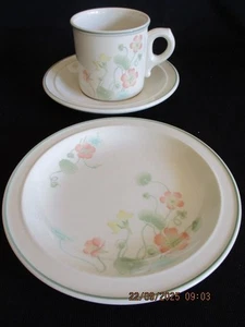Wedgwood NASTURZIO Forno a Tavola Stoviglie Trio Tazza, Piattino e Piatto Laterale - Foto 1 di 2