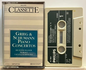 Grieg, Schumann : Piano Concertos (Cassette Tape 1983 Classette Philips) *VGood* - Imagen 1 de 2