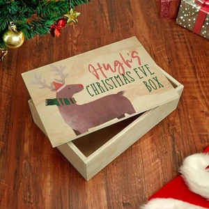 Personalised Christmas Eve Box Printed Kids Xmas Gift Family Keepsake Storage 3 - Picture 1 of 12
