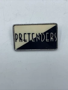 Original 1980's THE PRETENDERS Classic Logo Metal UK Pin - Picture 1 of 4