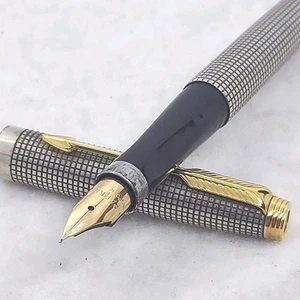 Parker Fountain Pen Sizzle Sterling Silver 14K Nib PARKER From Japan Used - Picture 1 of 10