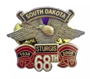 STURGIS CHAMBER SOUTH DAKOTA 68. 2008 RALLYE WESTE JACKE HUT ANSTECKNADEL - Bild 1 von 2