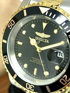 Invicta Mens Watch 26973 Pro Diver Black Dial 2-Tone Stainless Steel Quartz 40mm - Picture 1 of 12