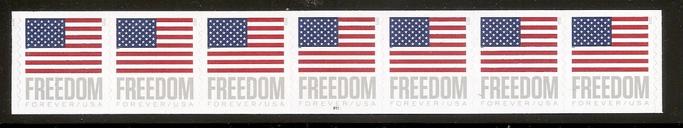 US Scott 5788, 2023 Flag over Freedom PNC strip of 7, plate # P111 - Image 1 of 1