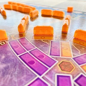 45 custom Trains compatible w. Ticket to Ride - Juicy Orange - Picture 1 of 5