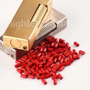 For Dunhill lighters 100pcs compatible red flint stones high spark fire ignition - Picture 1 of 9