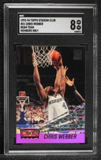 1993 Topps Stadium Club Beam Team Members Only Chris Webber SGC 8 Rookie RC HOF