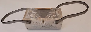 1950s MCM Lucite Purse Charles  Kahn ? rare aluminum floral motif  - Picture 1 of 18