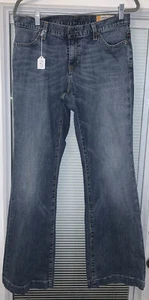 Jeans donna Gap lunghi e magri elasticizzati blu lavaggio medio denim pantaloni taglia 10 R - Foto 1 di 5
