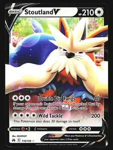 Pokémon TCG Stoutland V Crown Zenith 116/159 Holo Ultra Rare - Picture 1 of 2